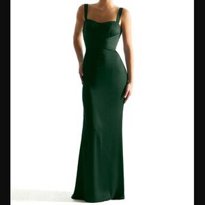 Morilee Luxe Satin Sheath Bridesmaid Dress – Size XS/S (Altered from Size 6)